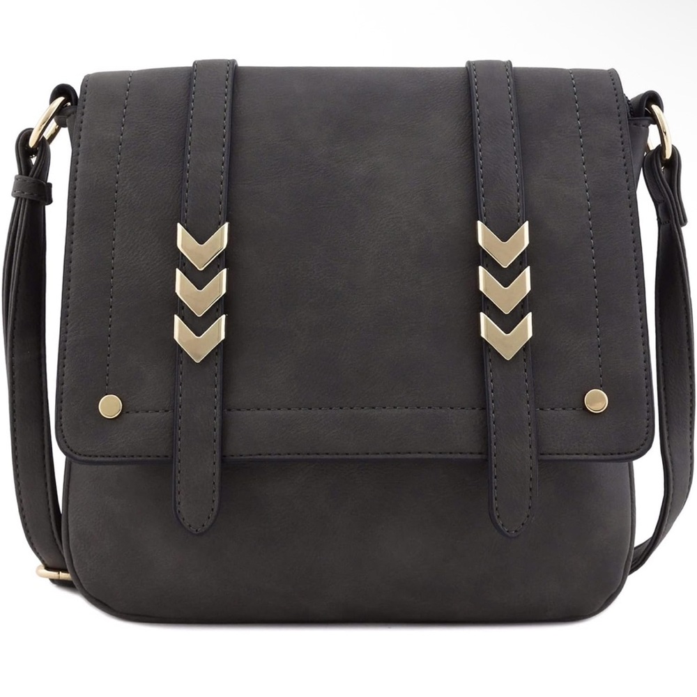 ALYSSA Double Compartment Large Flapover Crossbody Bag - Picture 2 of 13